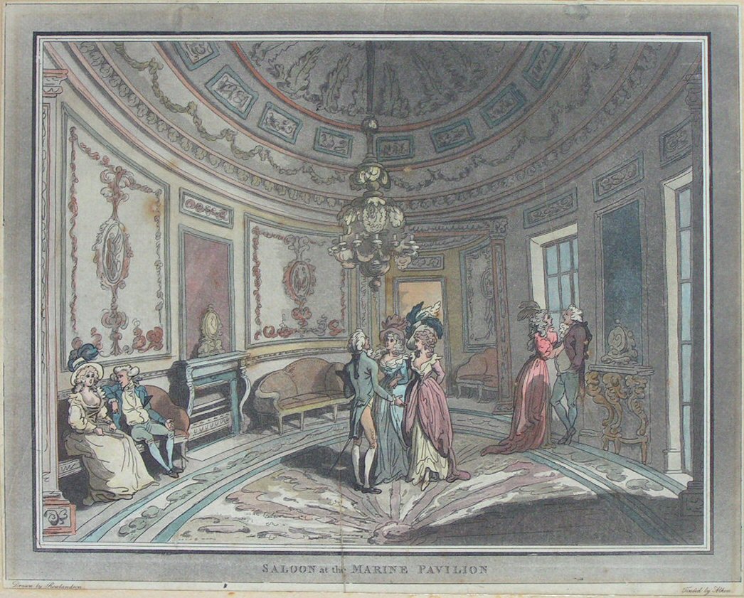 Aquatint - Saloon at the Marine Pavillion - Alken